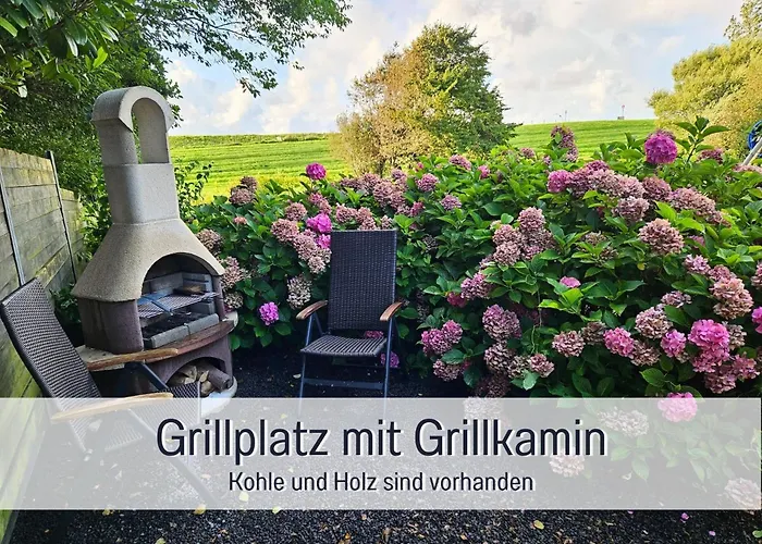 Daire Fewo Kumm Rin - Nordsee-Oase Fuer Zwei! Sauna-Kamin Und Gartenstrand! Baby Willkommen! Carolinensiel
